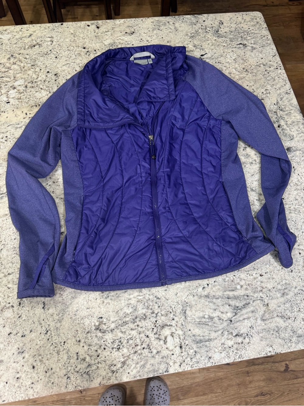 Athleta Purple Quilted Hybrid Jacket